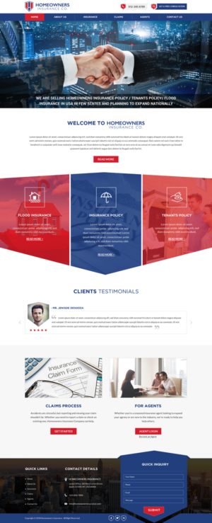 Homeowners Insurance Provider Website | Web-Design von Sbss