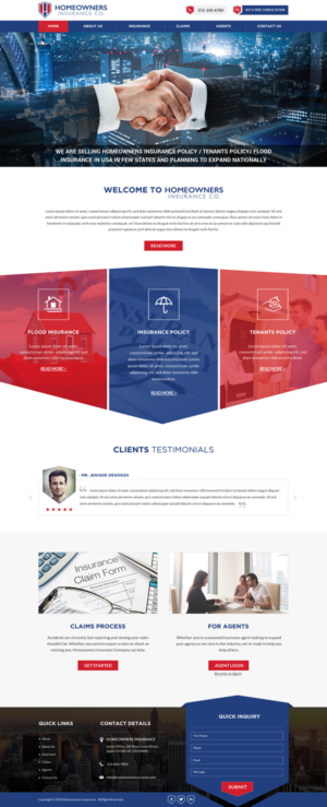 Homeowners Insurance Provider Website | Web Design by Sbss