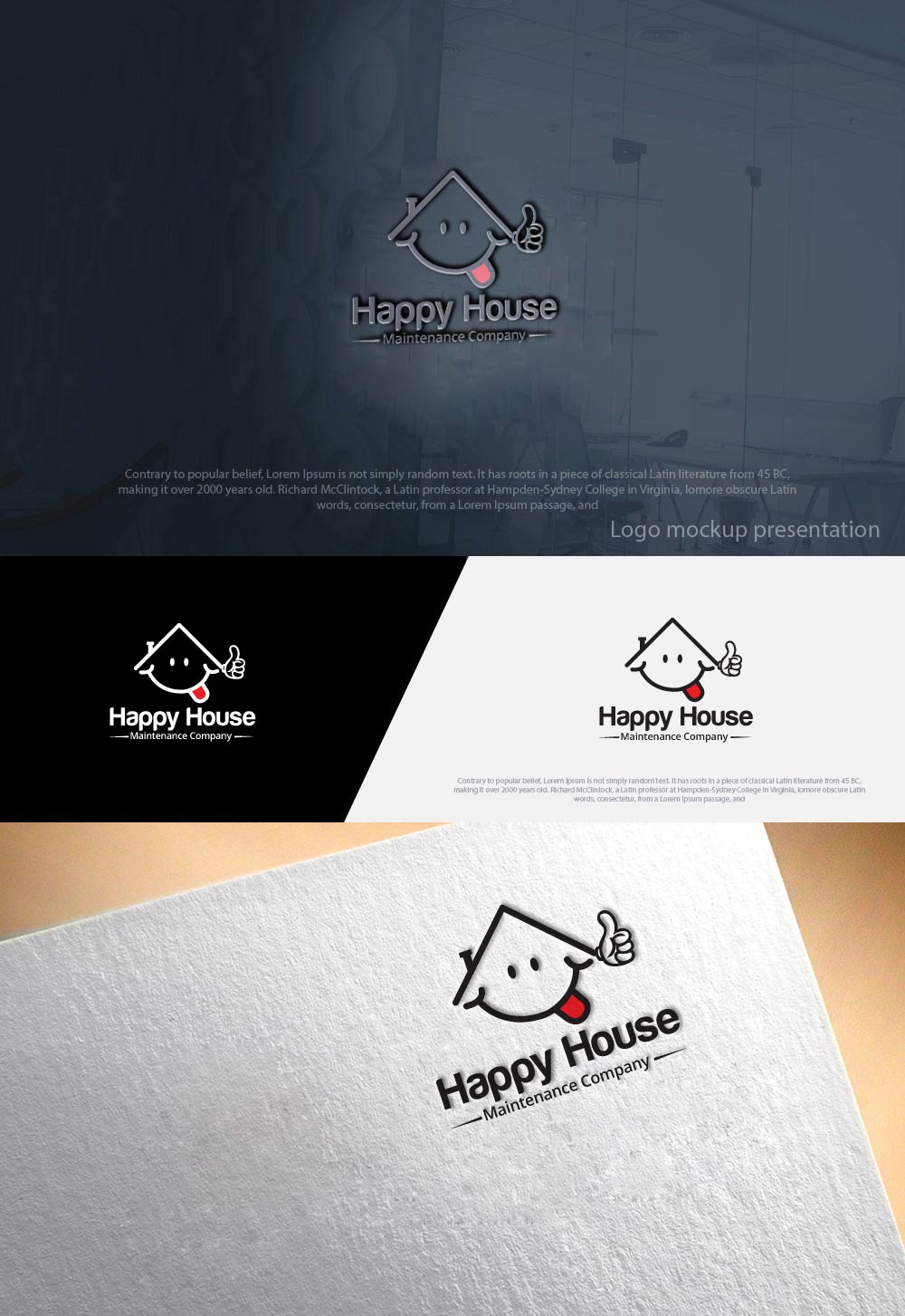 Diseño de Logo por zebronicgraphic para Happy House Maintenance Company, LLC. | Diseño #17768608