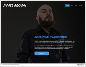Sleek modern site for stage hypnotist who does high school, college, university and corporate gigs. | Web-Design von -Marc-