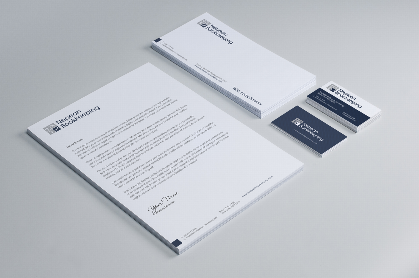 Stationery Design by HYPdesign for Nepean Bookkeeping  | Design #2753949