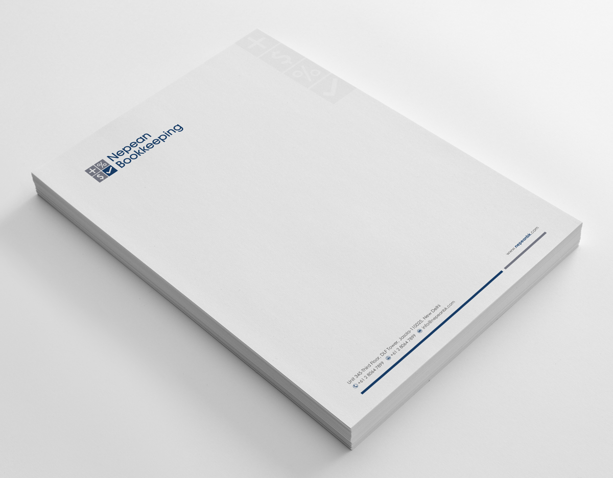 Stationery Design by logodentity for Nepean Bookkeeping  | Design #2774941