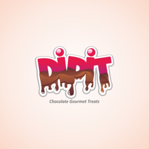 Dipit with fun lettering. Chocolate gourmet treats,  Open to new thoughts. | Design de Logo par Basksh Designs