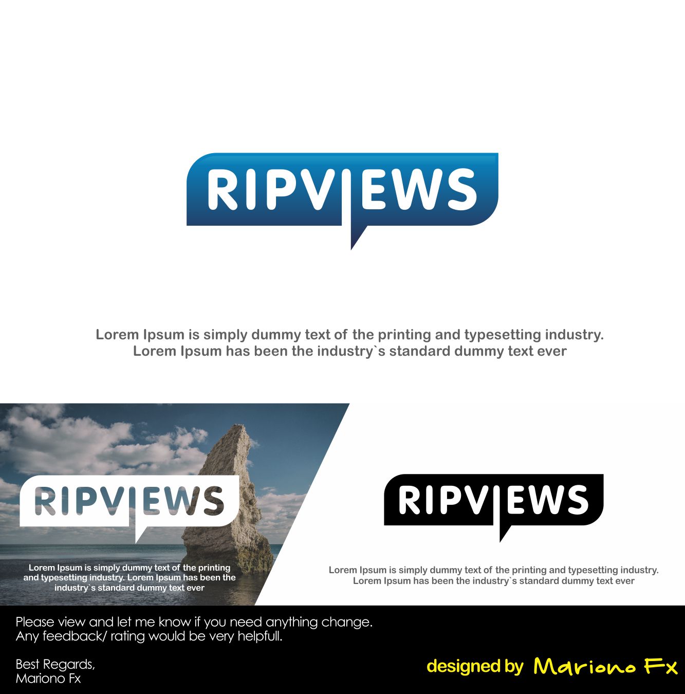 Logo Design by Mariono Fx for Ripview | Design #17681301