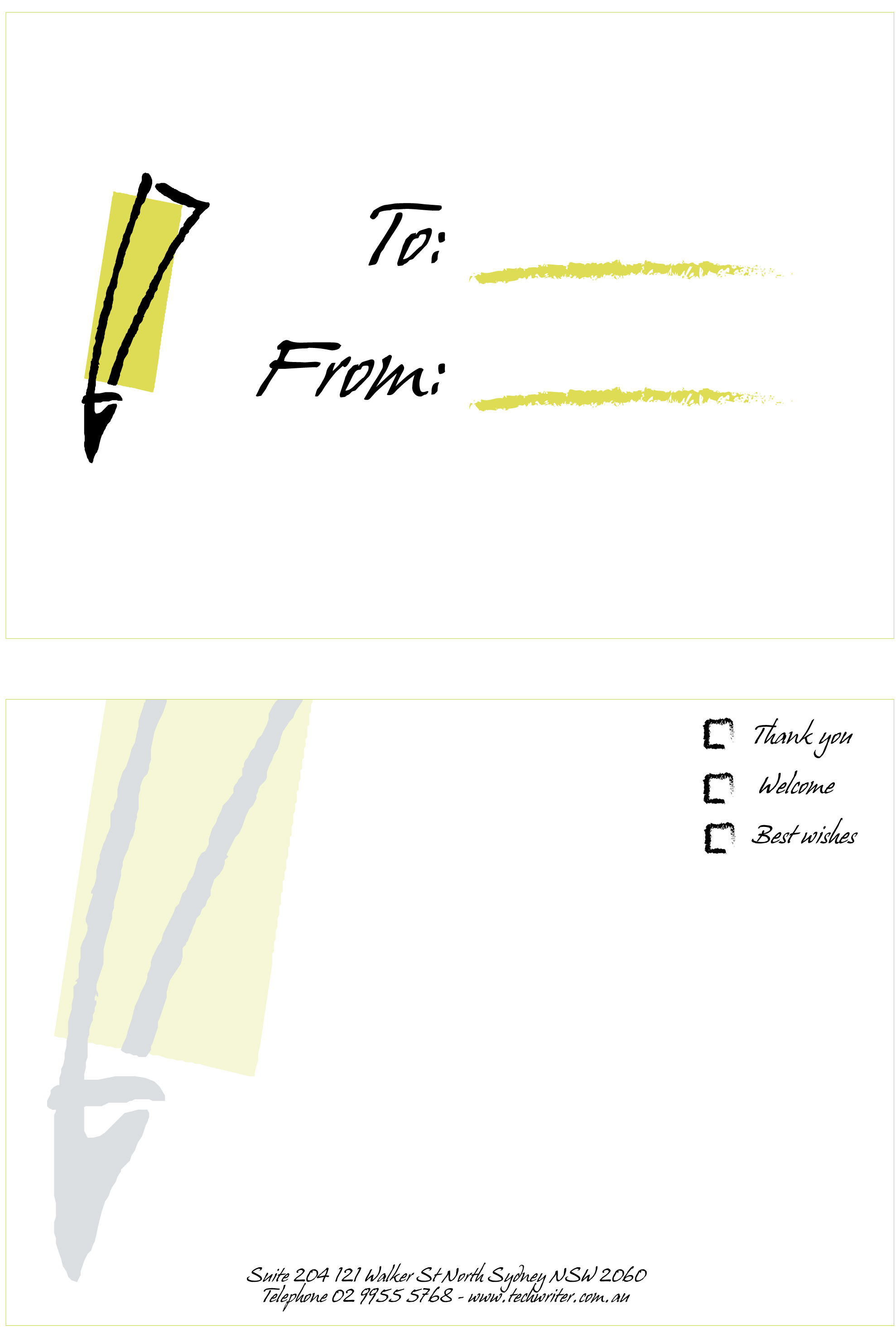 Card Design by Logo Design Guru for Techwriter Placements  Servic | Design: #1392