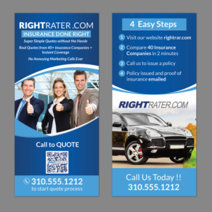 RIGHTRATER Rack Card Design Project | Diseño de Flyer por aspiremedia