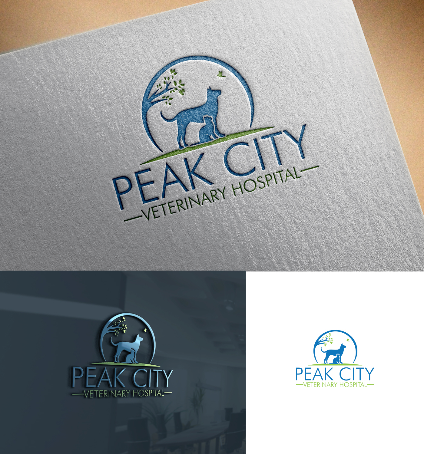 Logo-Design von QE2 creative für Peak City Veterinary Hospital | Design: #17759541