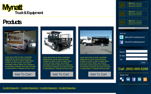 Web Design by CutCorner Creatives for Mynatt Truck & Equipment Co. | Design: #673456