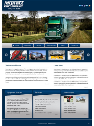 Web-Design von pb für Mynatt Truck & Equipment Co. | Design: #638769