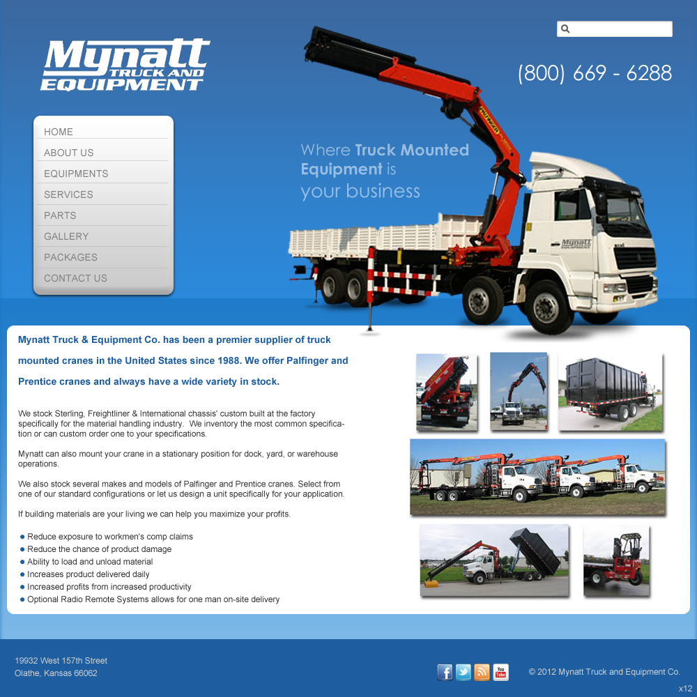 Web-Design von pb für Mynatt Truck & Equipment Co. | Design #639063