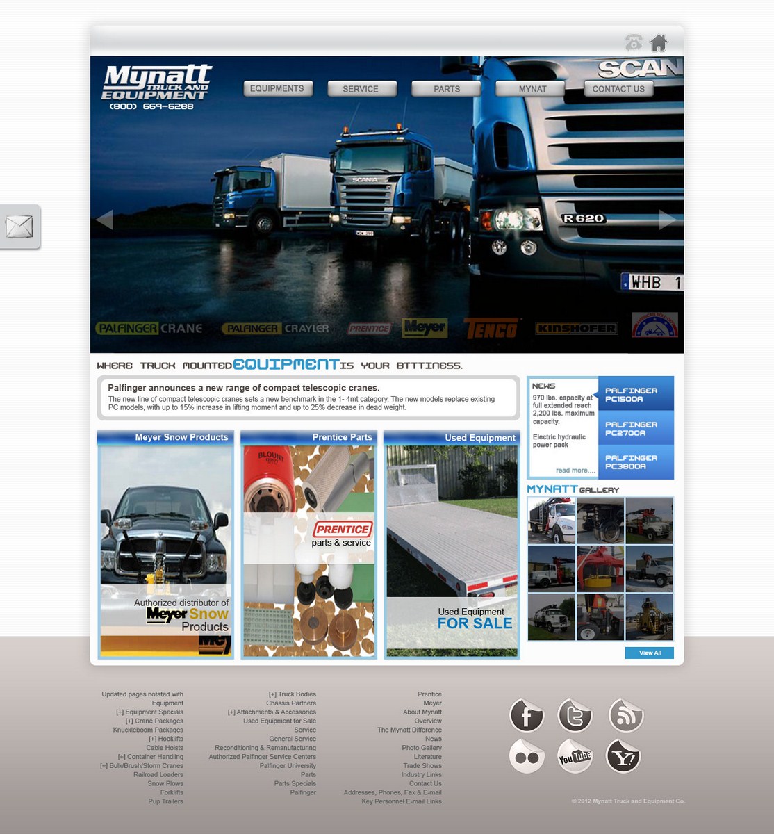 Web Design by pb for Mynatt Truck & Equipment Co. | Design #641295