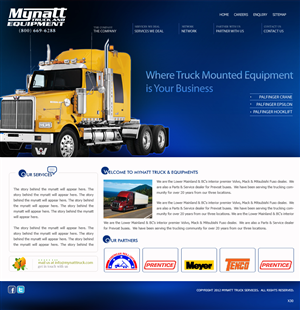 Web-Design von pb für Mynatt Truck & Equipment Co. | Design: #646858