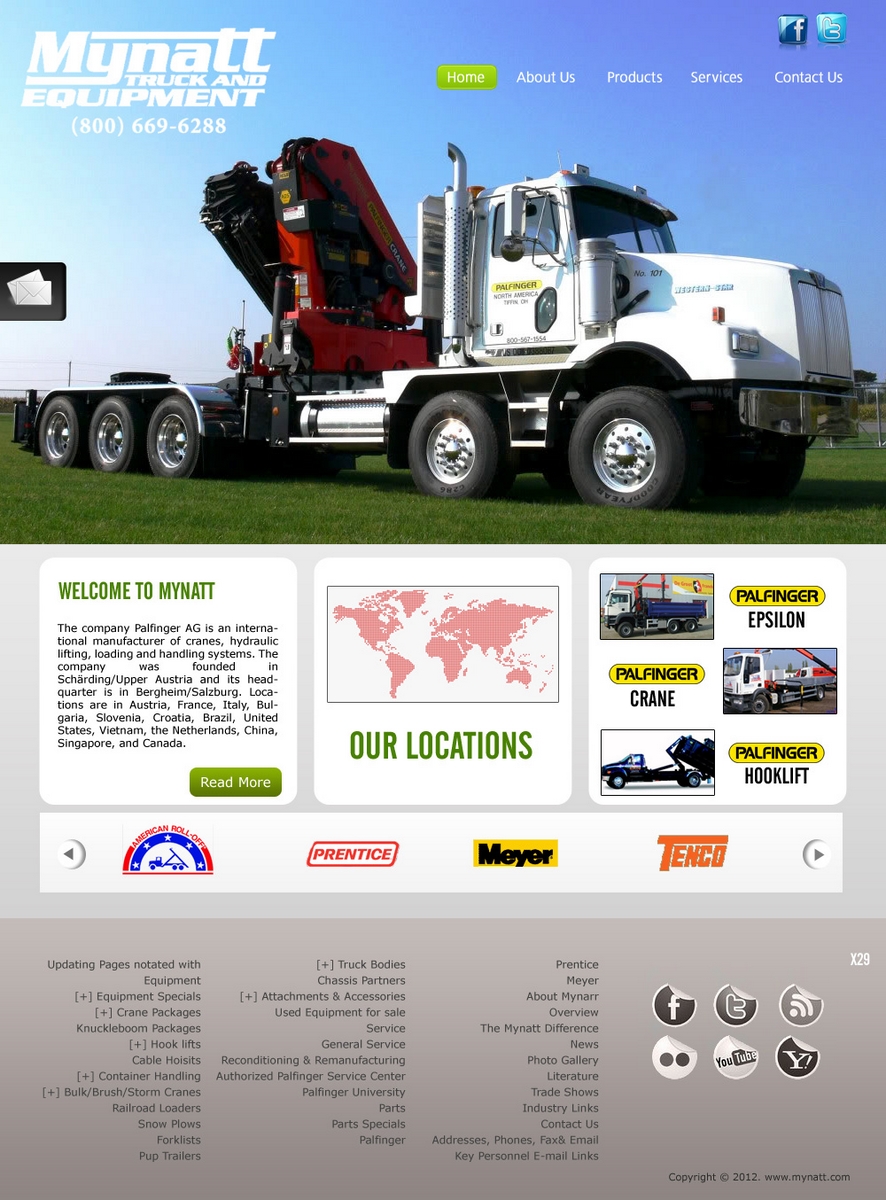 Web Design by pb for Mynatt Truck & Equipment Co. | Design #688121