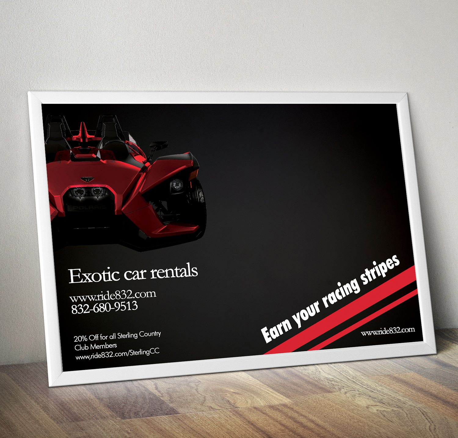 Advertisement Design by yugamyuparo for Houston Slingshot Rental | Design #17677246
