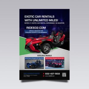 Diseño Publicitario por VEGA-Designs para Houston Slingshot Rental | Diseño: #17677318