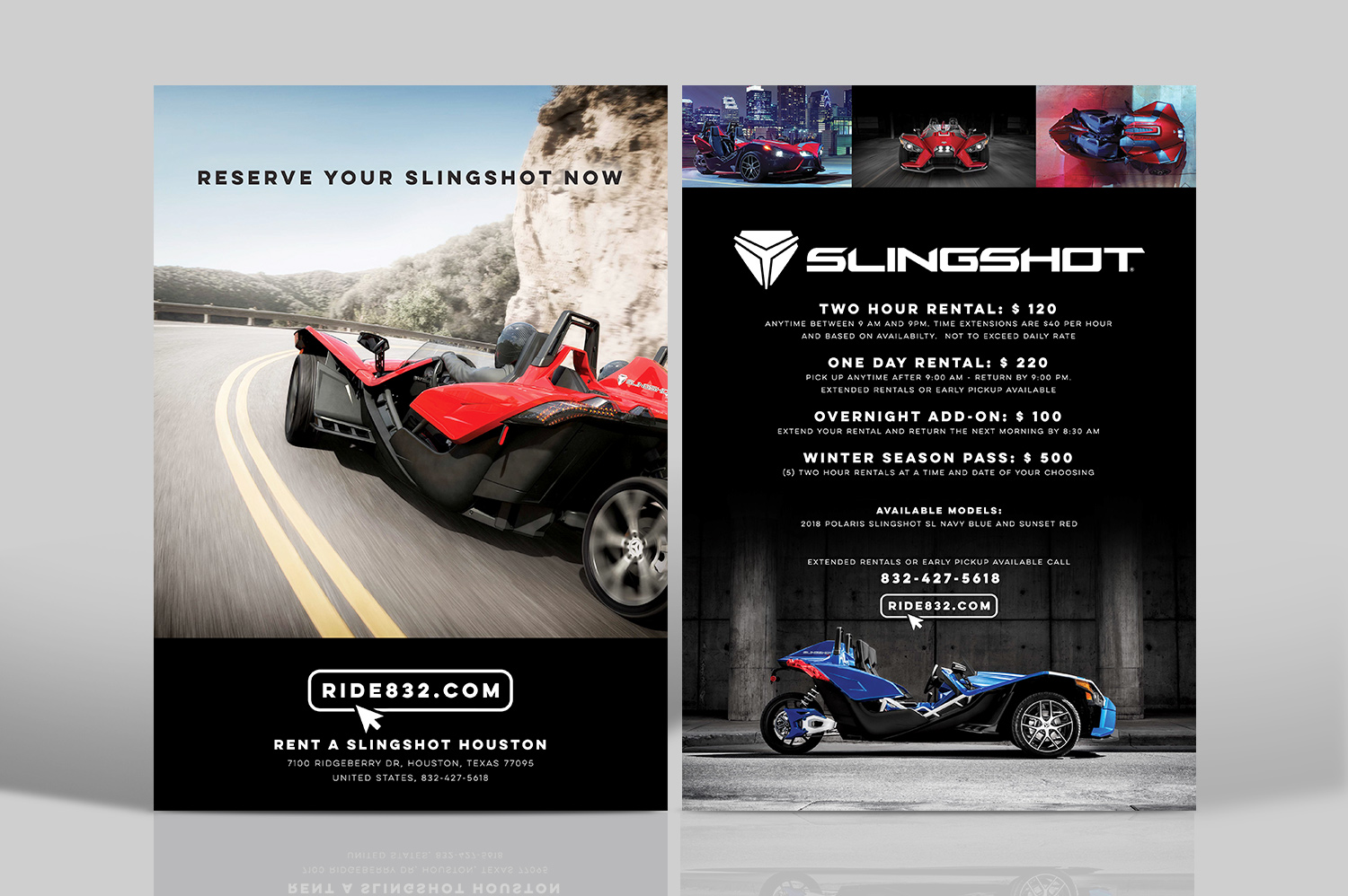 Diseño Publicitario por Juan Andahur para Houston Slingshot Rental | Diseño #17738294
