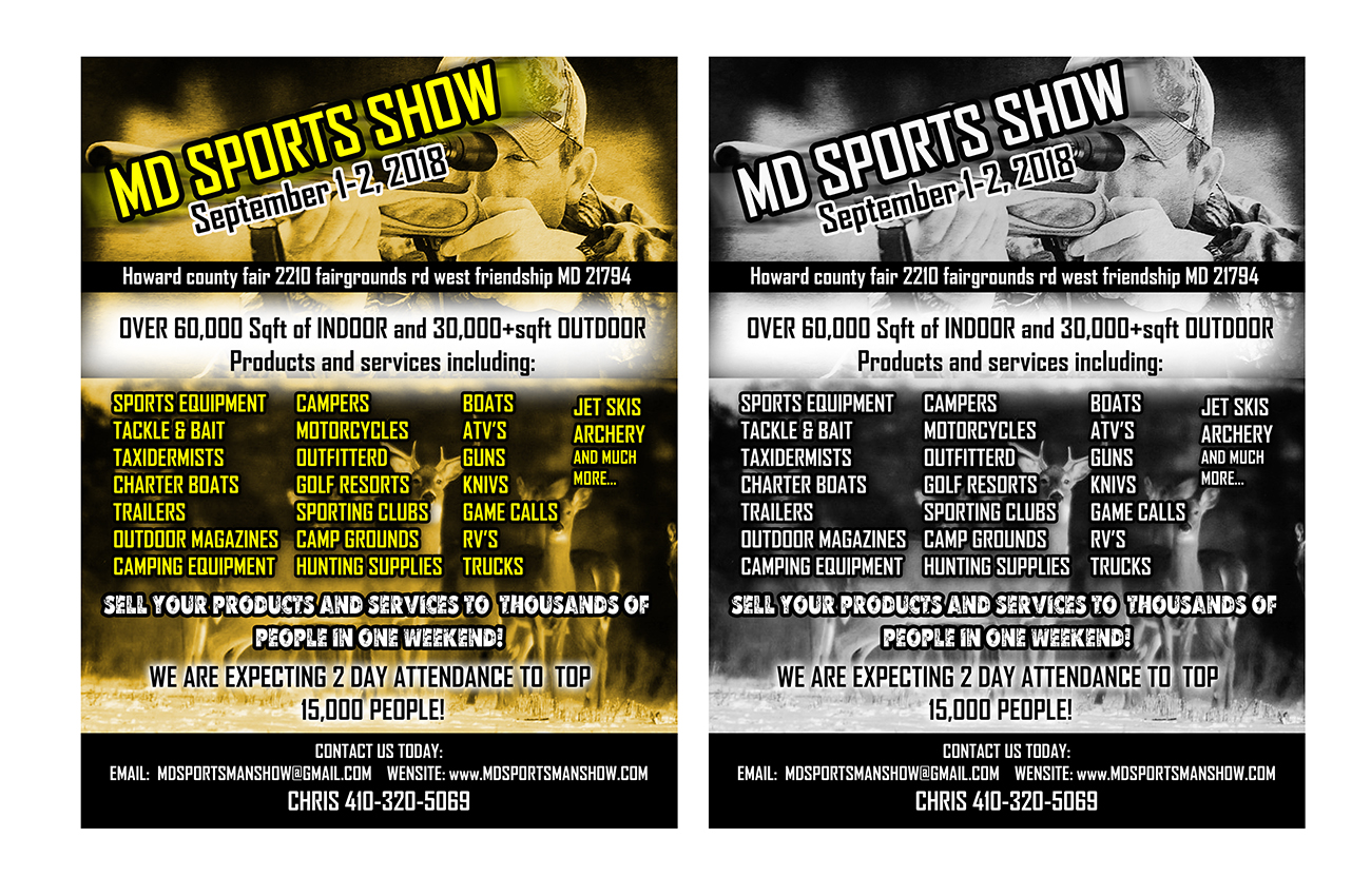 Flyer Design by NILDesigns for MD Sportsman Show | Design #17685650
