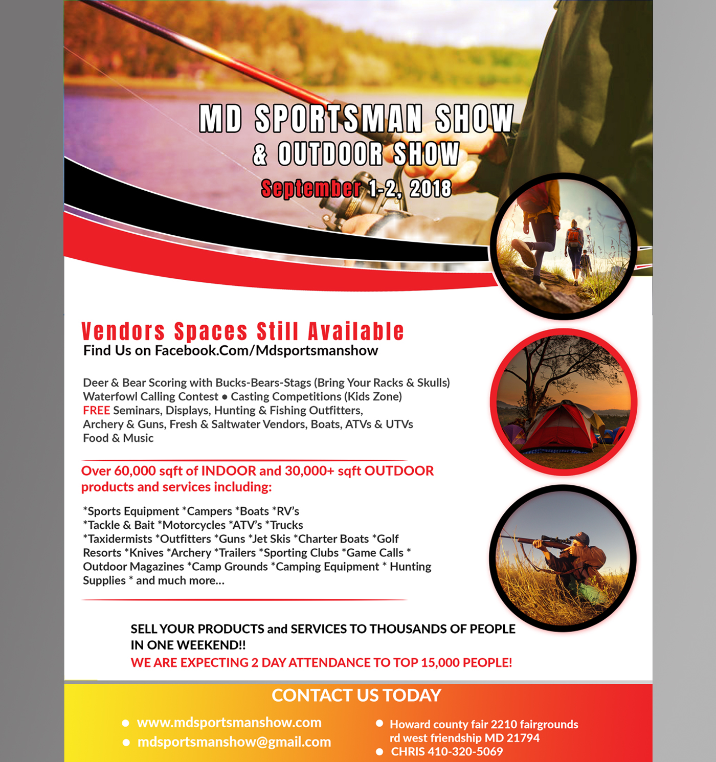 Flyer Design by Webospite for MD Sportsman Show | Design #17687473