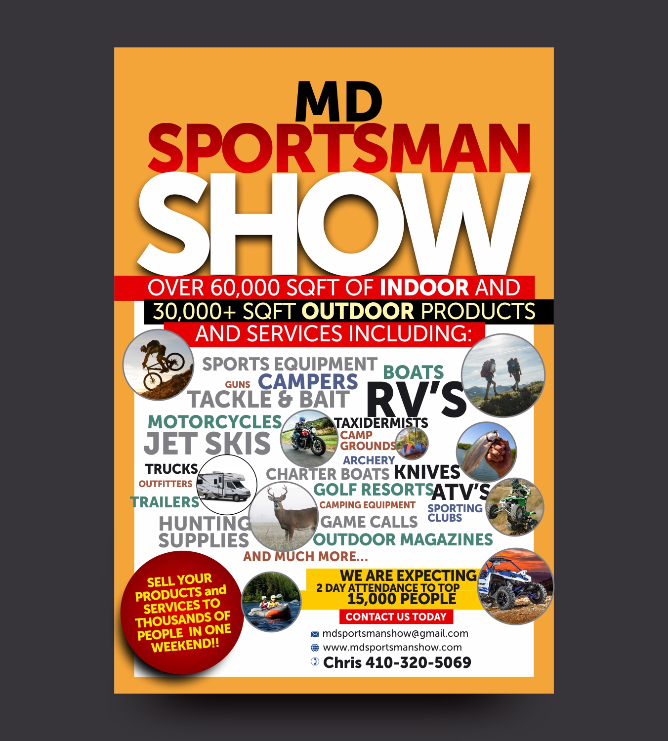 Flyer Design by V3 for MD Sportsman Show | Design #17739861