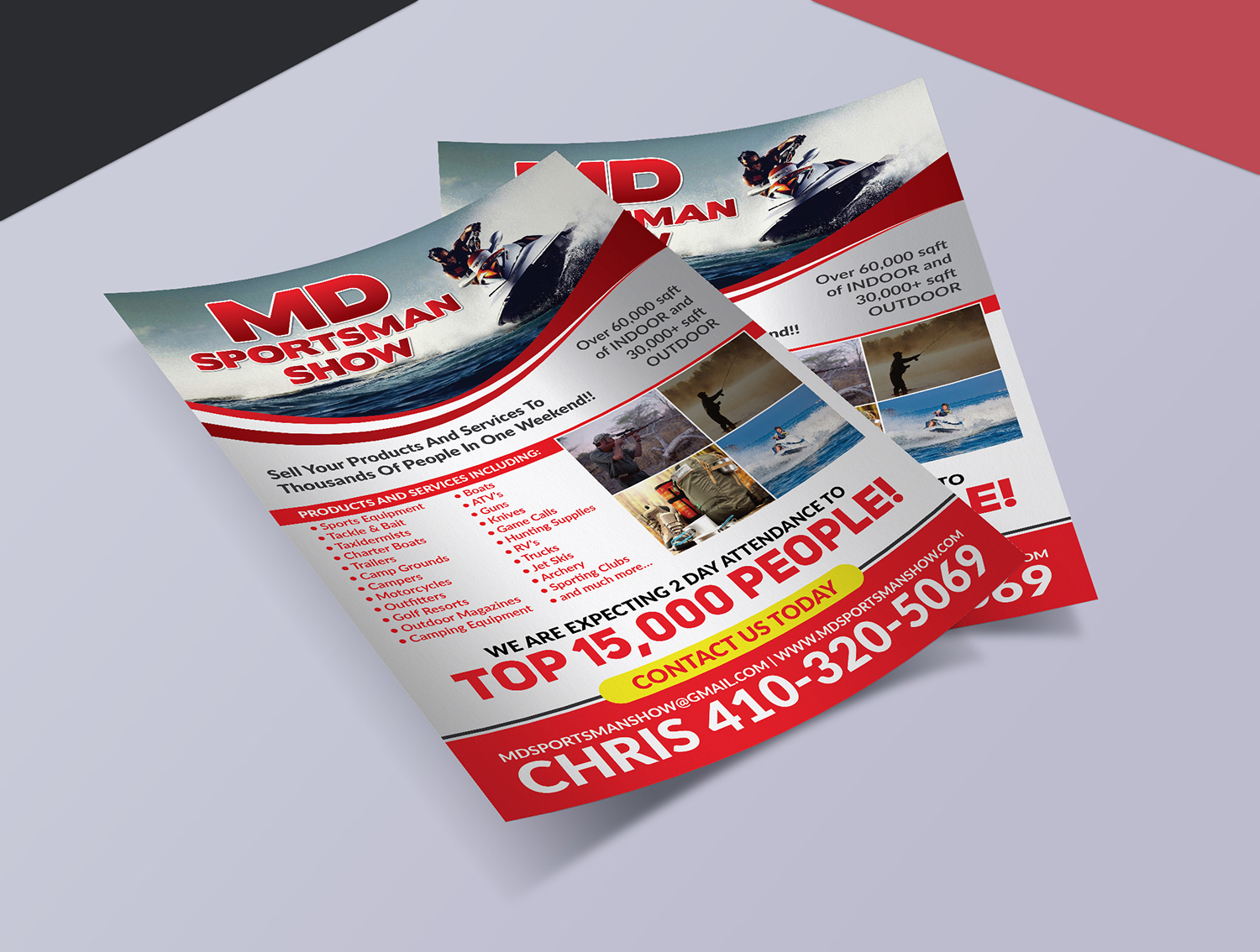 Flyer Design by Deziners Zone for MD Sportsman Show | Design #17703283