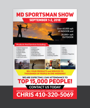 Flyer Design by Deziners Zone for MD Sportsman Show | Design: #17703285