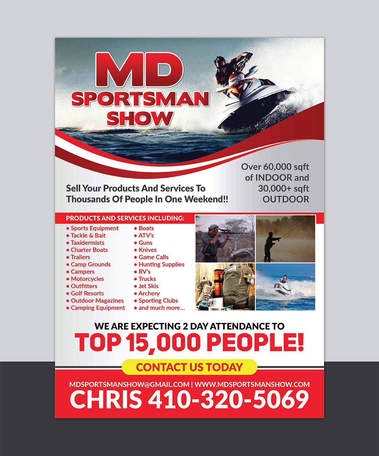 Flyer Design by Deziners Zone for MD Sportsman Show | Design #17703286