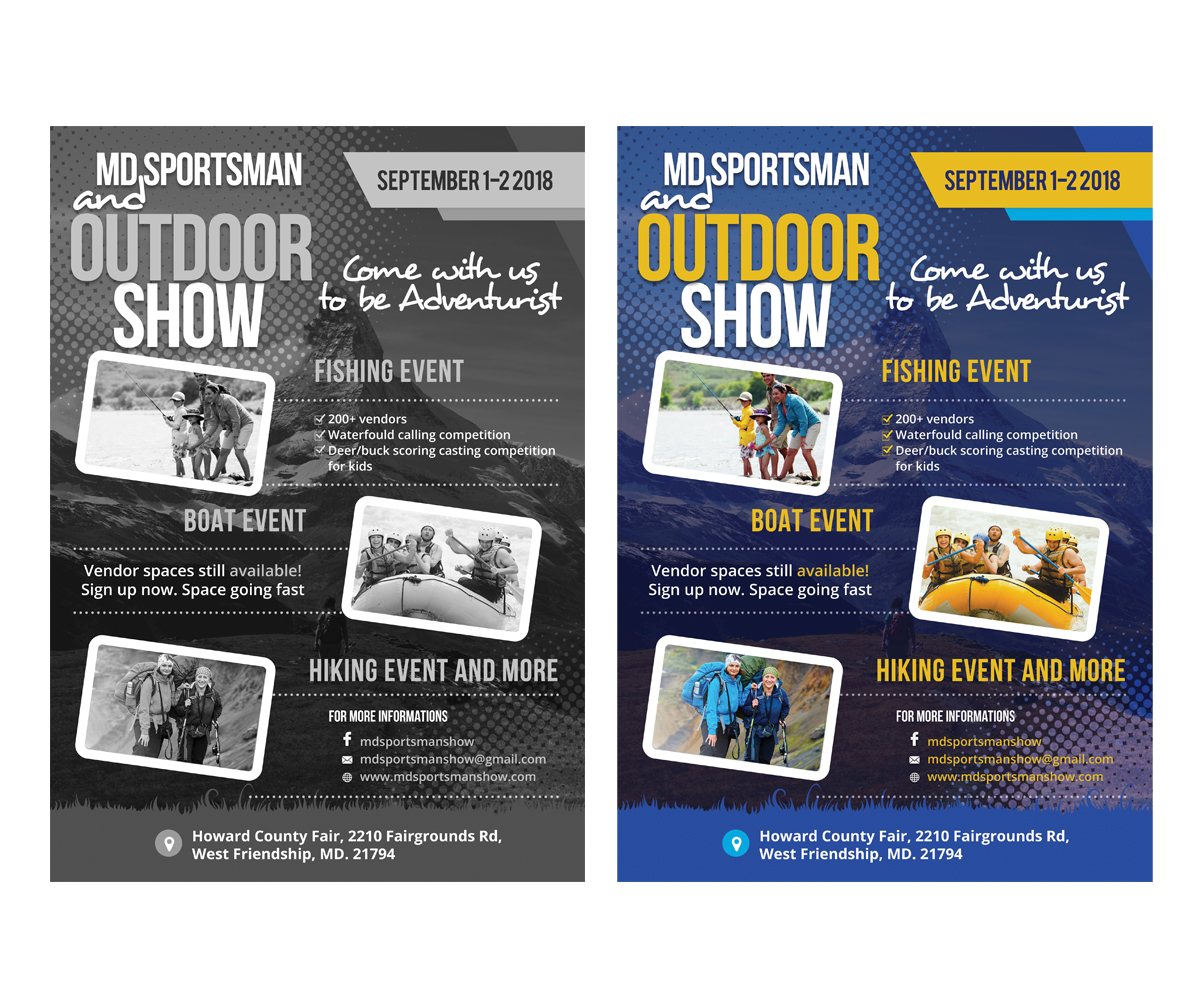 Flyer Design by Kristina1989 for MD Sportsman Show | Design #17738017