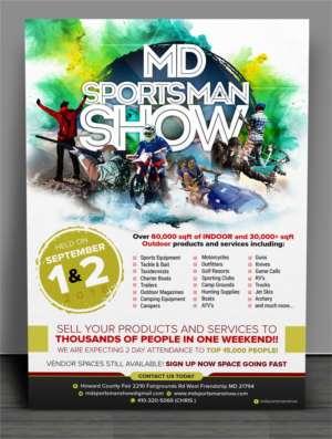 Flyer Design by SAI DESIGNS for MD Sportsman Show | Design: #17726945