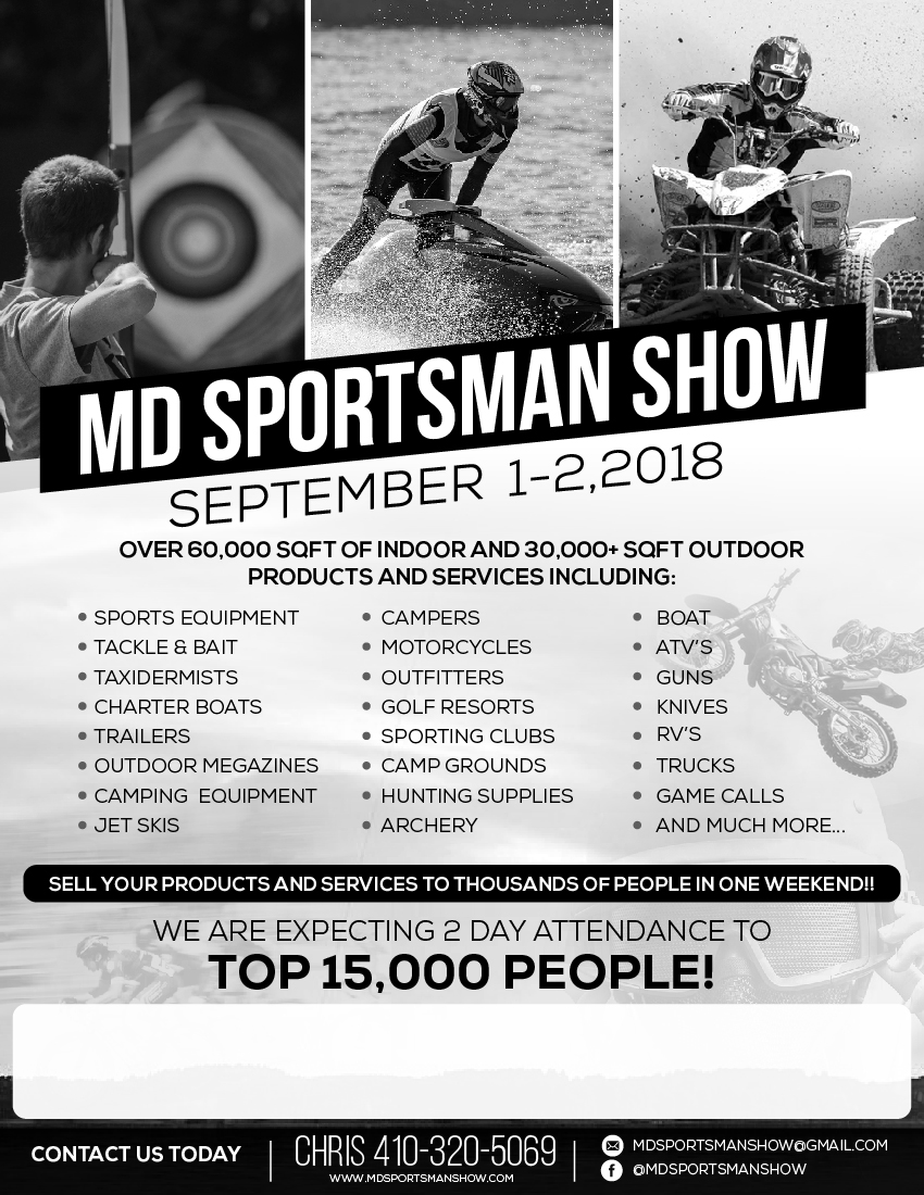Flyer Design by pecgi for MD Sportsman Show | Design #17738296