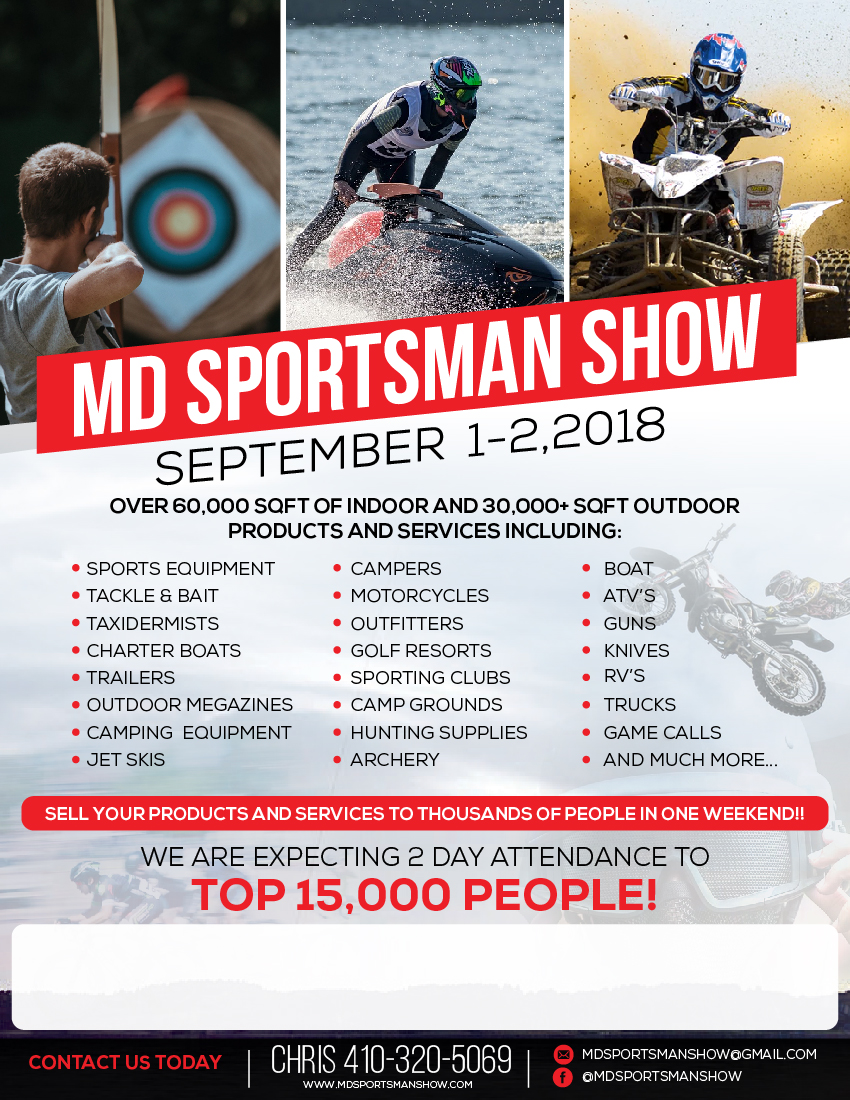 Flyer Design by pecgi for MD Sportsman Show | Design #17738297