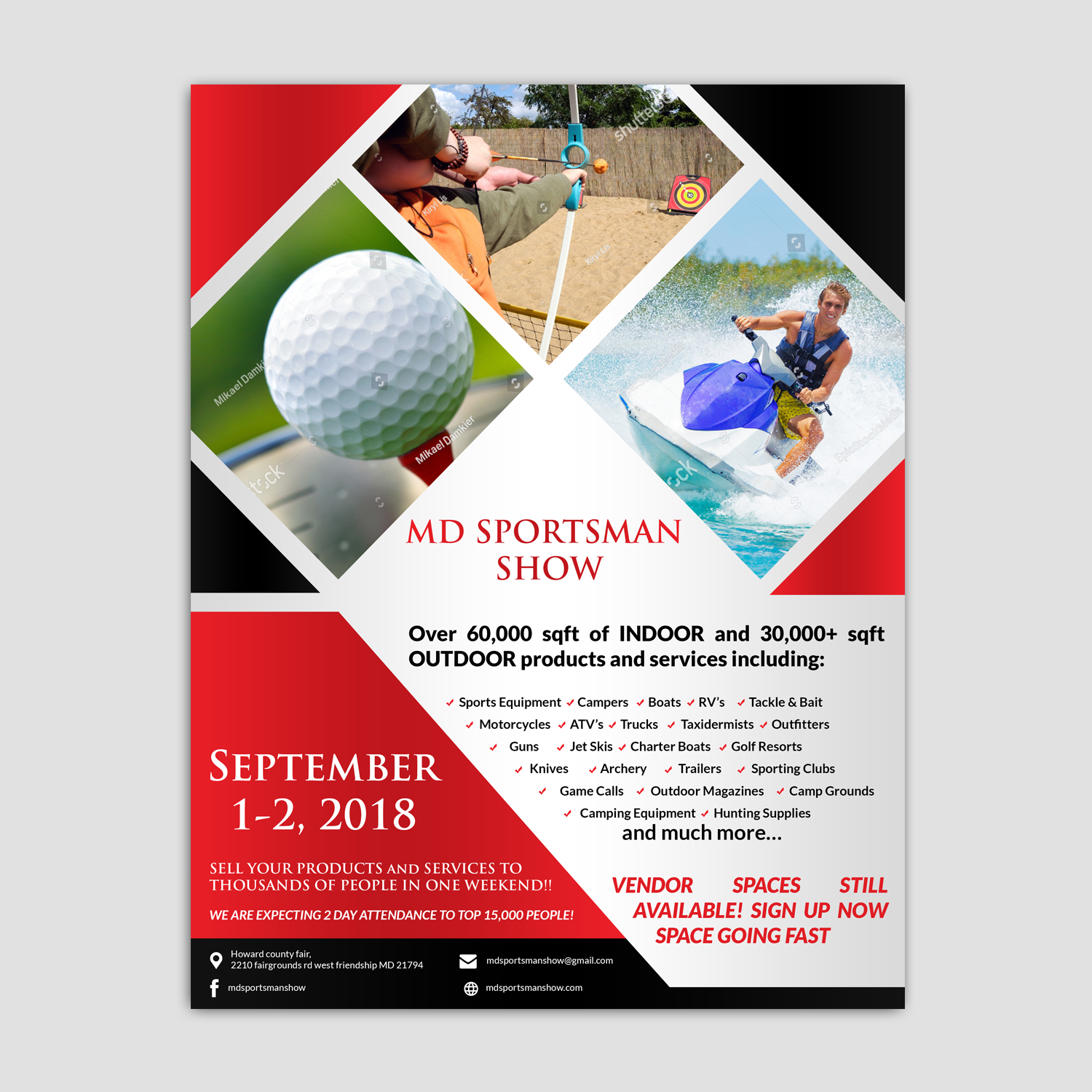 Flyer Design by Schöpfer for MD Sportsman Show | Design #17706462