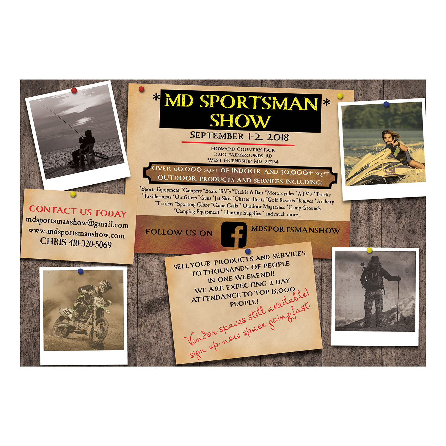 Flyer Design by Skybluedesignstudio for MD Sportsman Show | Design #17689832