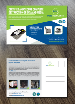 DiSK Data Destruction professional  postcard | Diseño de Postal por Alexandar