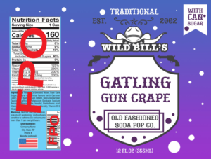 Label Design by Oudib for Wild Bill's Olde Fashioned Soda Pop Co. | Design: #17793627