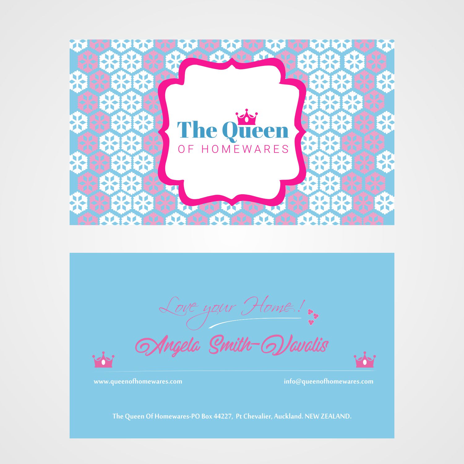 Visitenkarten-Design von Priyal für Queen Of Homewares | Design #17690870