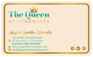 The Queen of Homewares is an online store specialising in all things for the home Bathroom, Kitchen, | Diseño de Tarjeta de Presentación por Hardcore Design