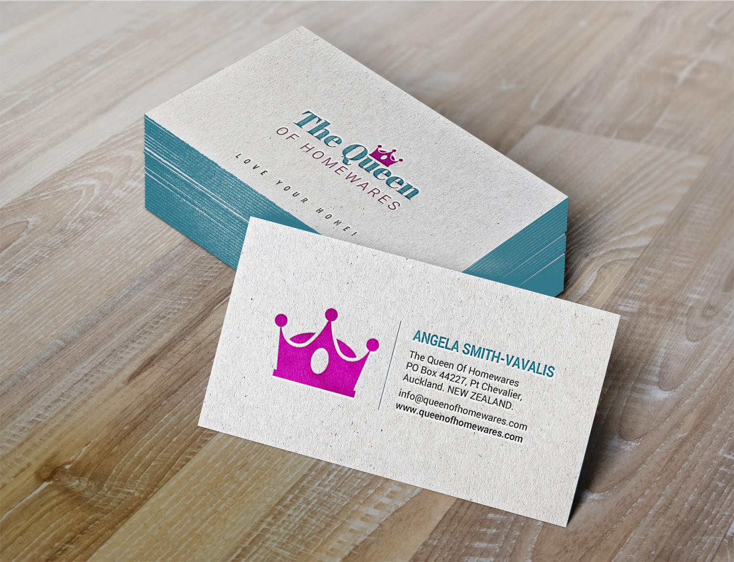 Diseño de Tarjeta de Presentación por chandrayaan.creative para Queen Of Homewares | Diseño #17688137