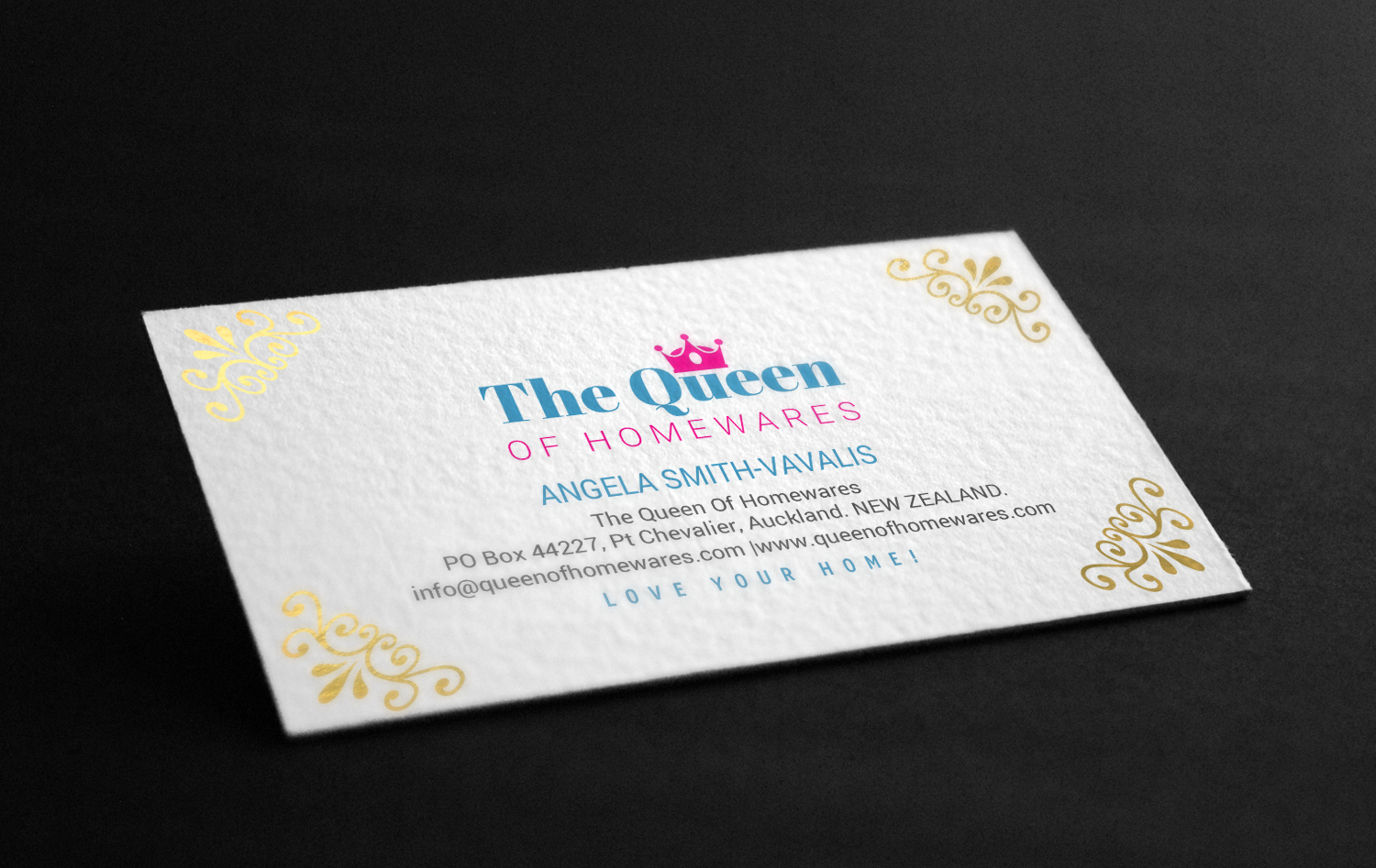 Business Card Design by chandrayaan.creative for Queen Of Homewares | Design #17688303