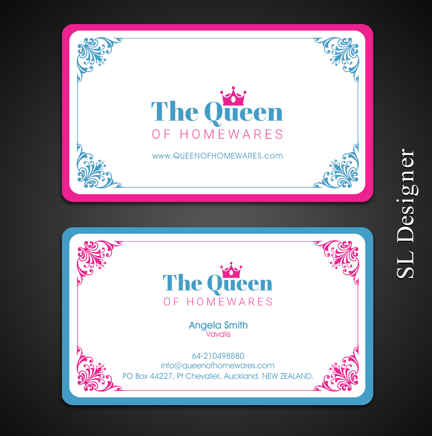 Business Card Design by SL Designer for Queen Of Homewares | Design #17689349