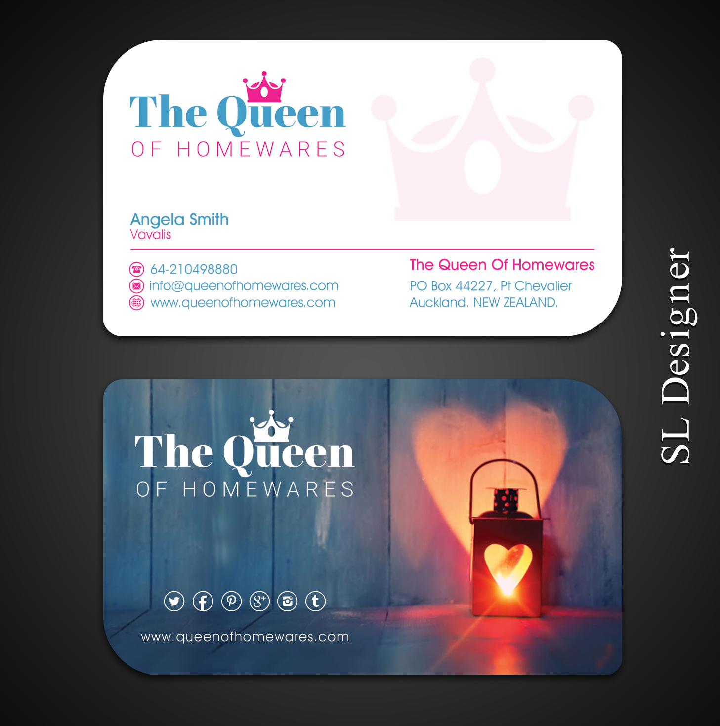 Visitenkarten-Design von SL Designer für Queen Of Homewares | Design #17689354
