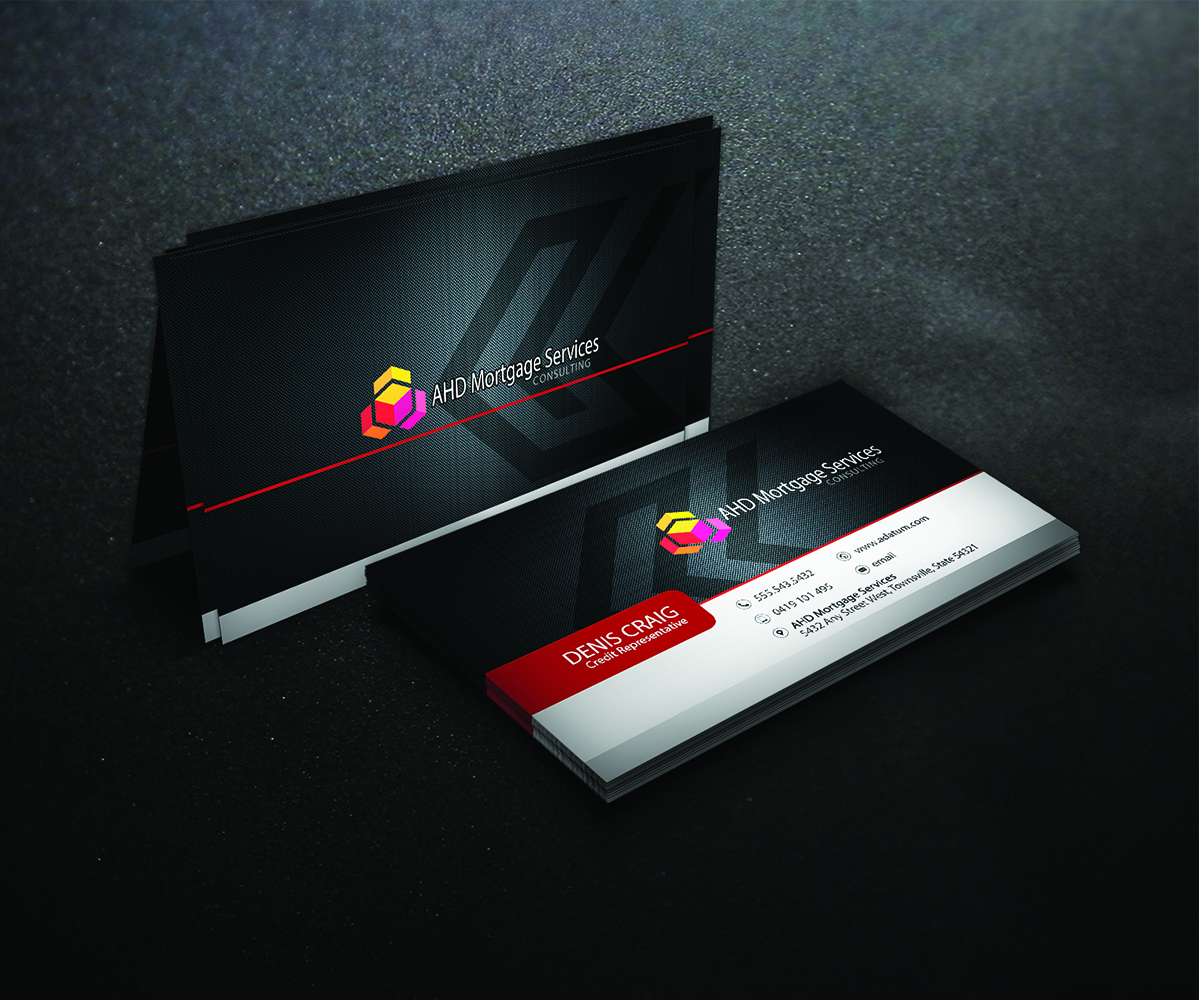 Business Card Design by Ahmer Mir for AHD Mortgage Services | Design #2741756