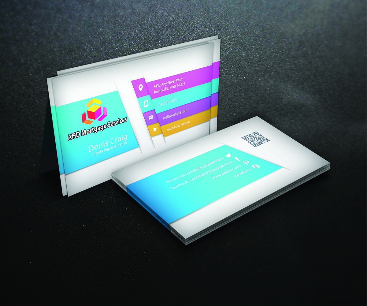 Design de Carte de Visite par Ahmer Mir pour AHD Mortgage Services | Design #2741759
