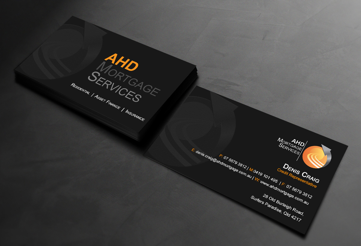 Business Card Design by DSGrafix for AHD Mortgage Services | Design #2743622