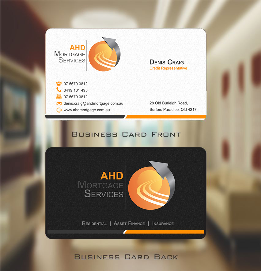 Diseño de Tarjeta de Presentación por DSGrafix para AHD Mortgage Services | Diseño #2743625