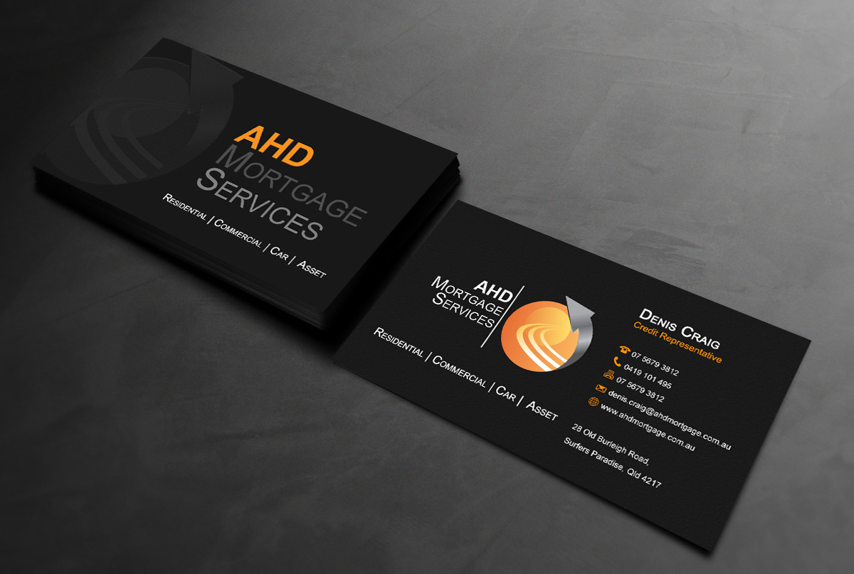 Business Card Design by DSGrafix for AHD Mortgage Services | Design: #2750576