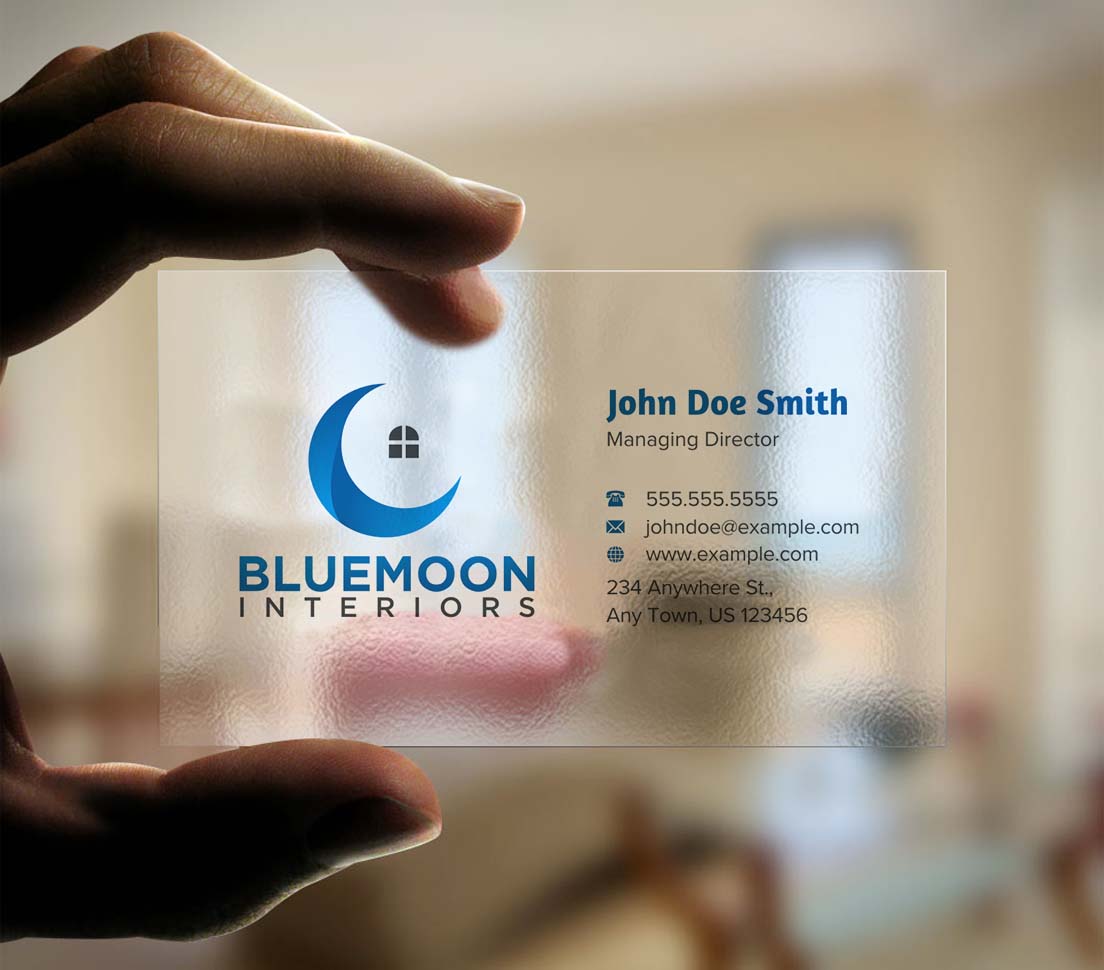Business Card Design by INDIAN_Ashok for Bluemoon Interiors Pty Ltd | Design #17700759