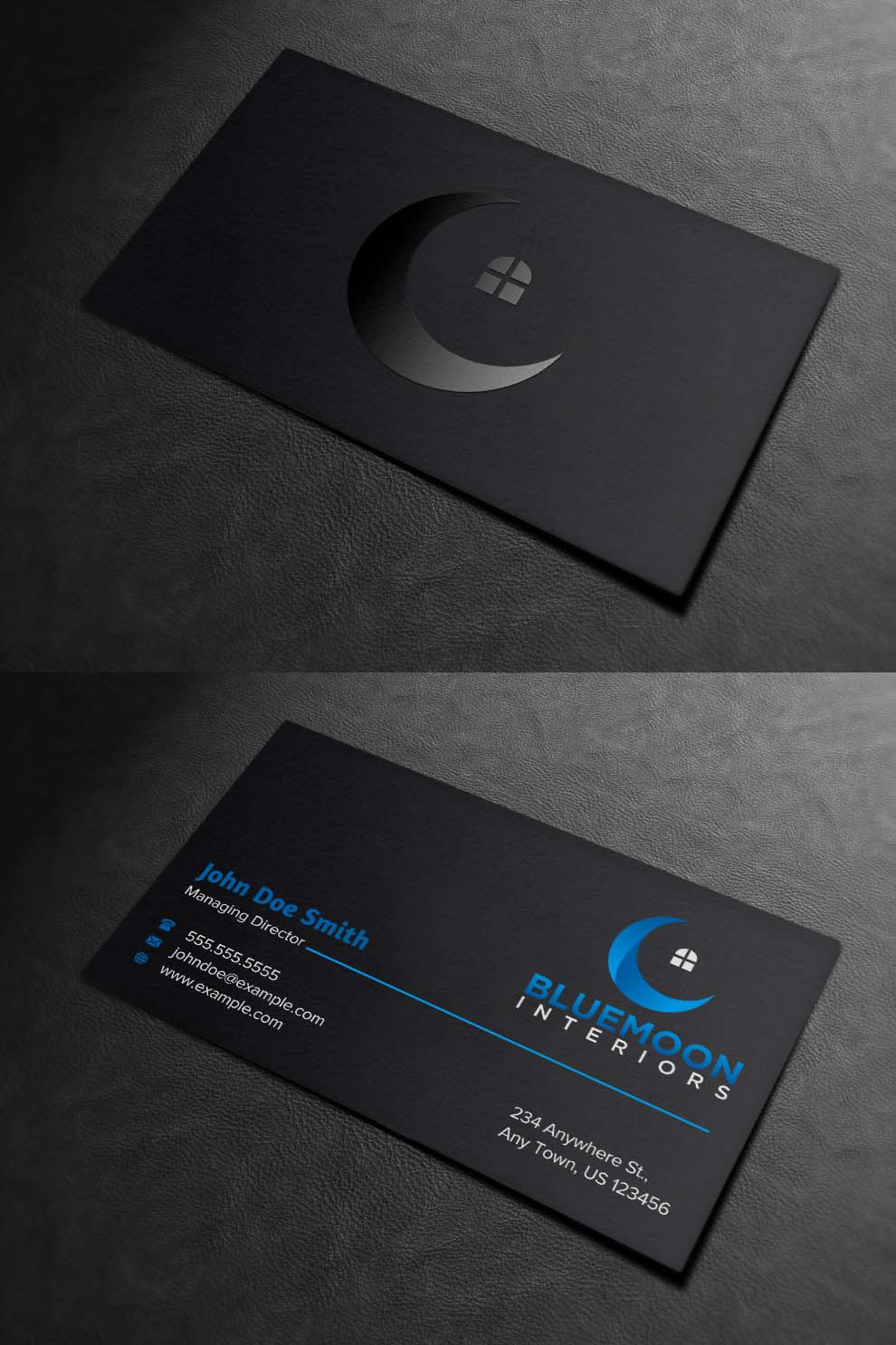 Business Card Design by INDIAN_Ashok for Bluemoon Interiors Pty Ltd | Design #17700775