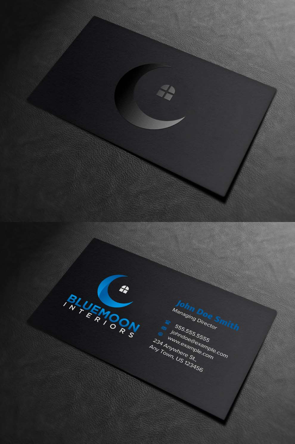 Business Card Design by INDIAN_Ashok for Bluemoon Interiors Pty Ltd | Design #17700776