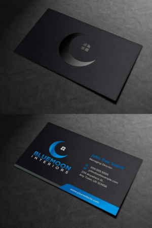 Business Card Design by INDIAN_Ashok for Bluemoon Interiors Pty Ltd | Design: #17700778