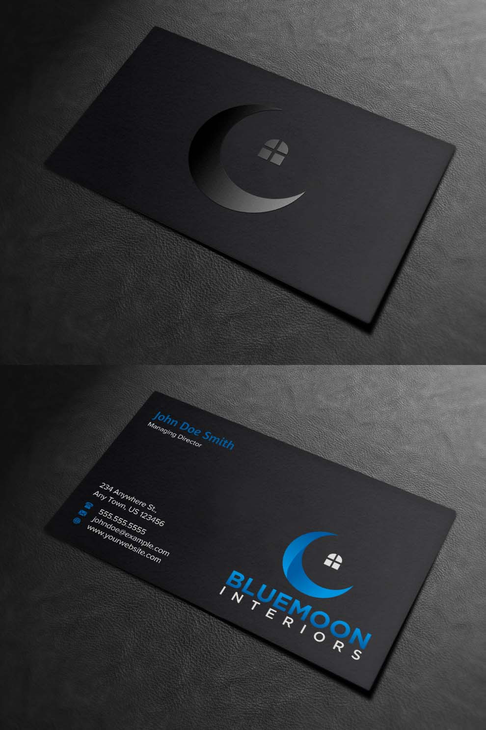 Business Card Design by INDIAN_Ashok for Bluemoon Interiors Pty Ltd | Design #17700781